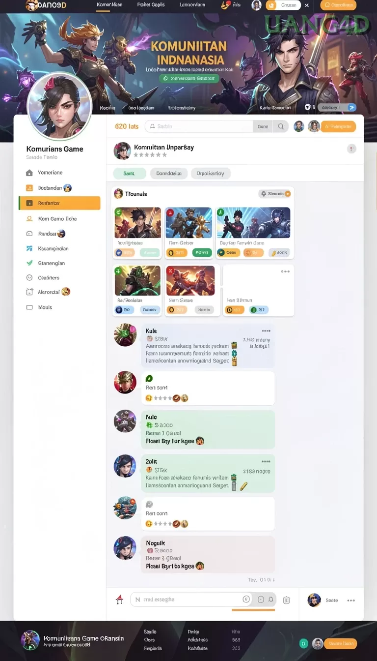 Cuplikan layar REKENING168 — menu navigasi