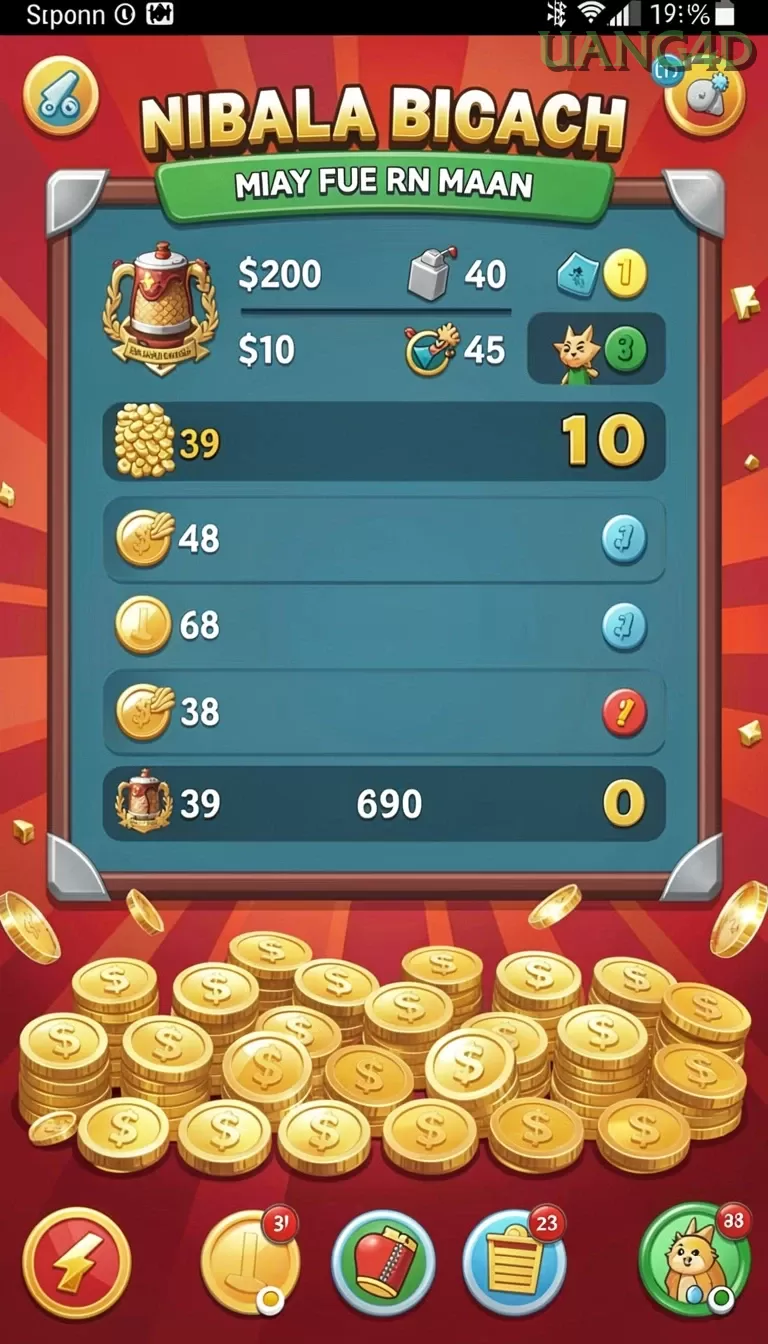 Cuplikan layar SAKTI77 — menu navigasi