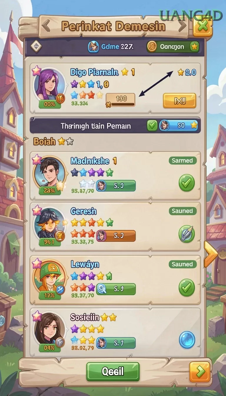 Cuplikan layar RAJABOTAK — menu navigasi