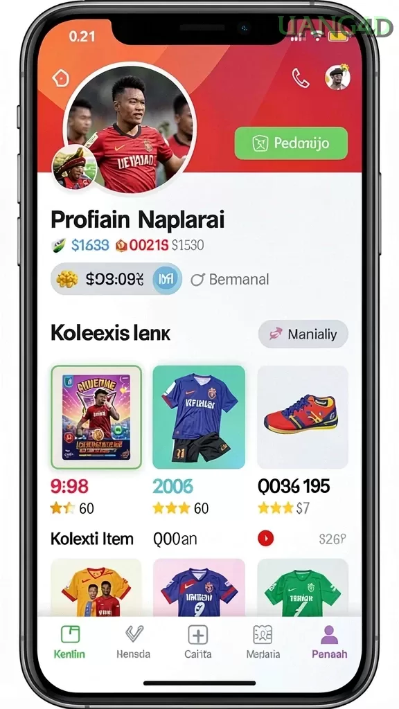Cuplikan layar 55FIVE — menu navigasi